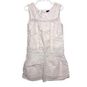 Kid's Gap White Eyelet Lace Sleeveless Dress